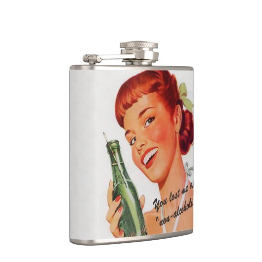 Retro Soda-Anzeigen-Witz Flachmann (Rechts)