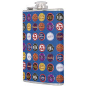 Retro Soda Cap Flask, Vintage Pop Art Flachmann (Links)