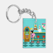 Retro Soda Fountain Acrylic Schlüsselanhänger (Vorderseite links)