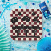 Retro Soda Fountain Shop Rote Plätze Pappteller (Party)