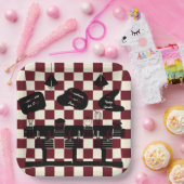 Retro Soda Fountain Shop Rote Plätze Pappteller (Party)