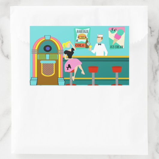 Retro Soda Fountain Stickers (Tasche)