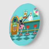 Retro-Soda-Füllfederhalter Akryllische Rundschablo Große Wanduhr (Winkel)