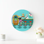 Retro-Soda-Füllfederhalter Akryllische Rundschablo Große Wanduhr (Zuhause)