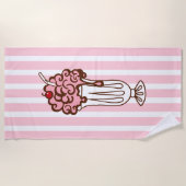 Retro Soda Ice Cream Beach Badetuch (Vorderseite)