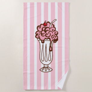 Retro Soda Ice Cream Beach Badetuch