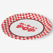 Retro Soda Pop Cola Babydusche Pappteller (Schrägansicht)