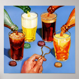 Retro Soda Pop Werbung Poster