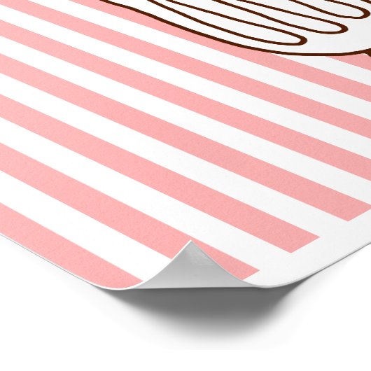 Retro Soda Shop Diner Deco Poster (Ecke)