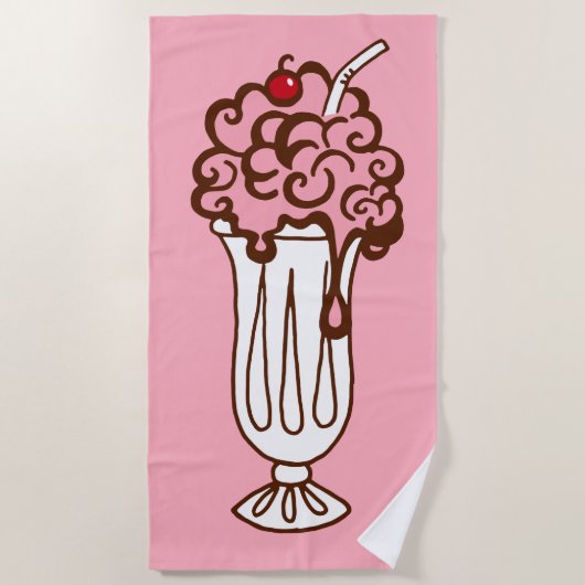 Retro-Soda-Shop Strandtuch (Vorderseite)