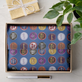 Retro-Sodadeckel-Tissue-Papier, Vintage-Gamer-Gesc Seidenpapier