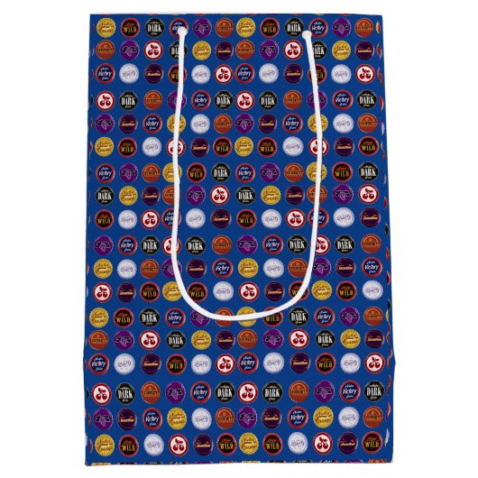 Retro-Sodaflaschenverschluss-Geschenktasche, Vinta Mittlere Geschenktüte (Rückseite)