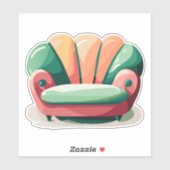 Retro-Sofa Aufkleber (Blatt)