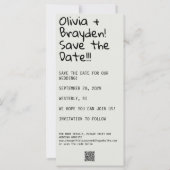 Retro Sofortkamera 3 Foto QR Save the Date (Rückseite)