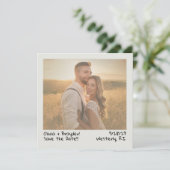 Retro Sofortkamera-Foto Save the Date mit QR (Stehend Vorderseite)