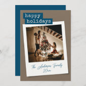 Retro Sofortkarte für Foto Feiertagskarte (Vorne/Hinten)