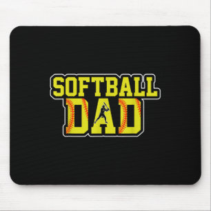 Retro Softball Vater Game Day Vater Väter Day Chri Mousepad