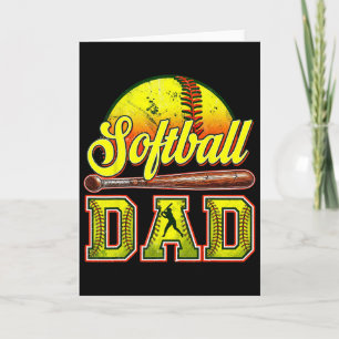 Retro Softll Dad Spieltag Dad Vatertag Karte