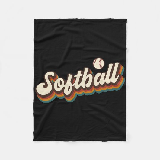 Retro Softll Grafik - Softll Fleecedecke (Vorderseite)