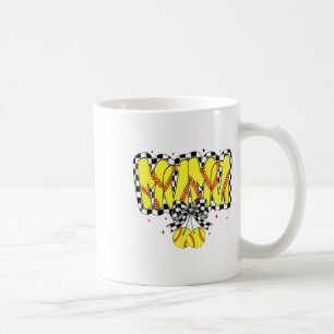 Retro Softll Mama Kirschen Kokette Schleife Karier Kaffeetasse
