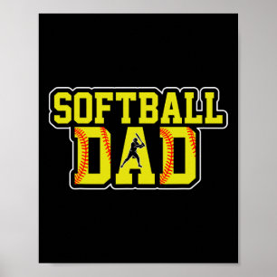 Retro Softll Papa Spieltag Papa Vatertag Weihnacht Poster