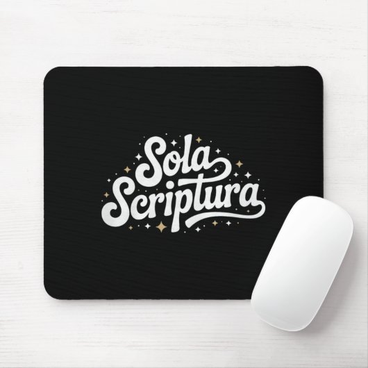 Retro Sola Scriptura Reformed Christian Theology D Mousepad (Mit Mouse)