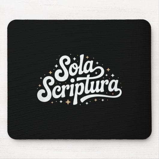 Retro Sola Scriptura Reformed Christian Theology D Mousepad (Vorne)