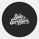 Retro Sola Scriptura Reformed Christian Theology D Runder Aufkleber (Vorderseite)