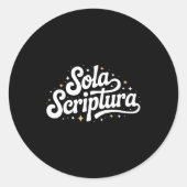 Retro Sola Scriptura Reformed Christian Theology D Runder Aufkleber (Vorderseite)