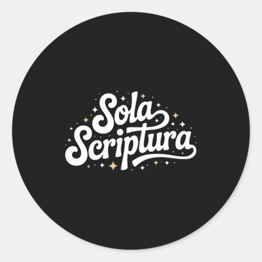 Retro Sola Scriptura Reformed Christian Theology D Runder Aufkleber (Vorderseite)