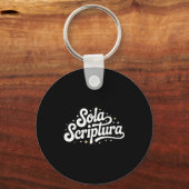 Retro Sola Scriptura Reformed Christian Theology D Schlüsselanhänger (Vorderseite)