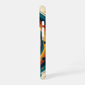 Retro Solar Eclipse iPhone 16 Hülle (Linke Seite)