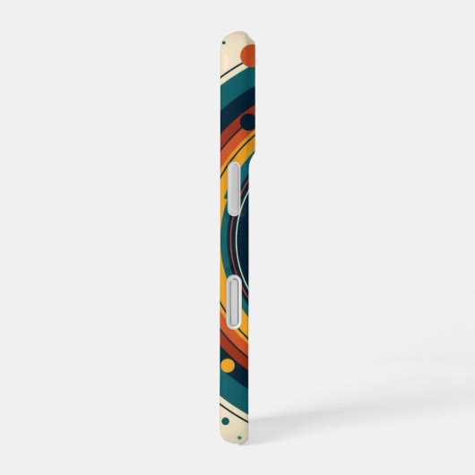 Retro Solar Eclipse iPhone 16 Hülle (Rechte Seite)