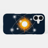 Retro Solar Orbit iPhone 16 Hülle (Rückseite (Horizontal))