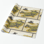 Retro Soldier und Tank Geschenkpapier (Ungerollt)