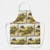 Retro Soldier und Tank Schürze (Vorderseite)