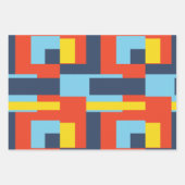 Retro-Solid-Block-Design / Satz 2 Geschenkpapier Set (Vorderseite)