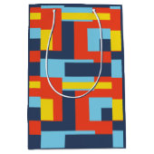 Retro Solid Block Design/Set 2 Mittlere Geschenktüte (Vorderseite)