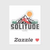 Retro Solitude Mountain Ski Aufkleber (Blatt)