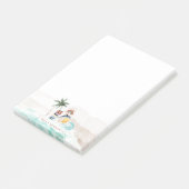 Retro Sommer Boho Surf | Monogramm Personalisiert Post-it Klebezettel (angewinkelt)