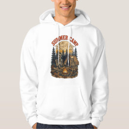 Retro-Sommer-Camp-Skelett-Lagerfeuer-Design Hoodie