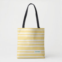 Retro-Sommer-Chic-Gelb-Streifen personalisiert