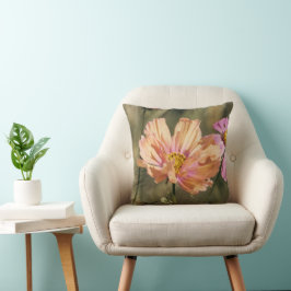 Retro-Sommer-Cosmea-Blüten Geburtstag Kissen