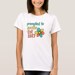 Retro Sommer Floral Begrüßt Tante Est 2027 T-Shirt