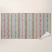 Retro-Sommer-Geometrisches Farbfeld-Musterdesign Strandtuch (Vorderseite)