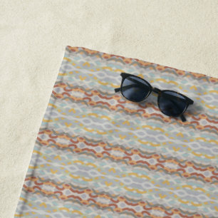 Retro-Sommer-Geometrisches Farbfeld-Musterdesign Strandtuch