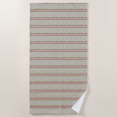 Retro-Sommer-Geometrisches Farbfeld-Musterdesign Strandtuch (Vorderseite)
