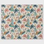 Retro Sommer Geschenkpapier (Flach)