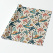 Retro Sommer Geschenkpapier (Ungerollt)