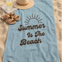 Retro Sommer ist der Strand Personalisiertes Handt